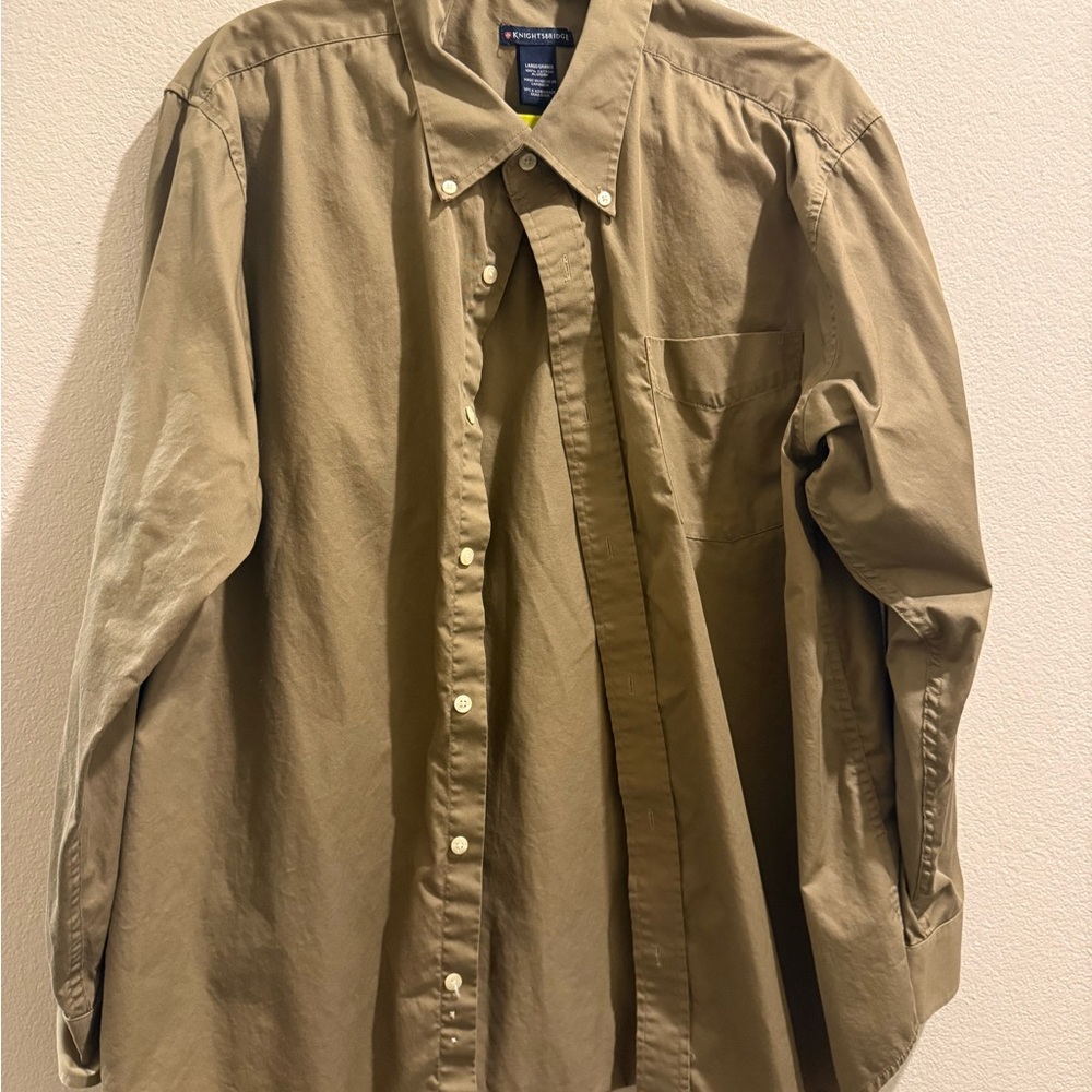 Men's Khaki Dress Shirt